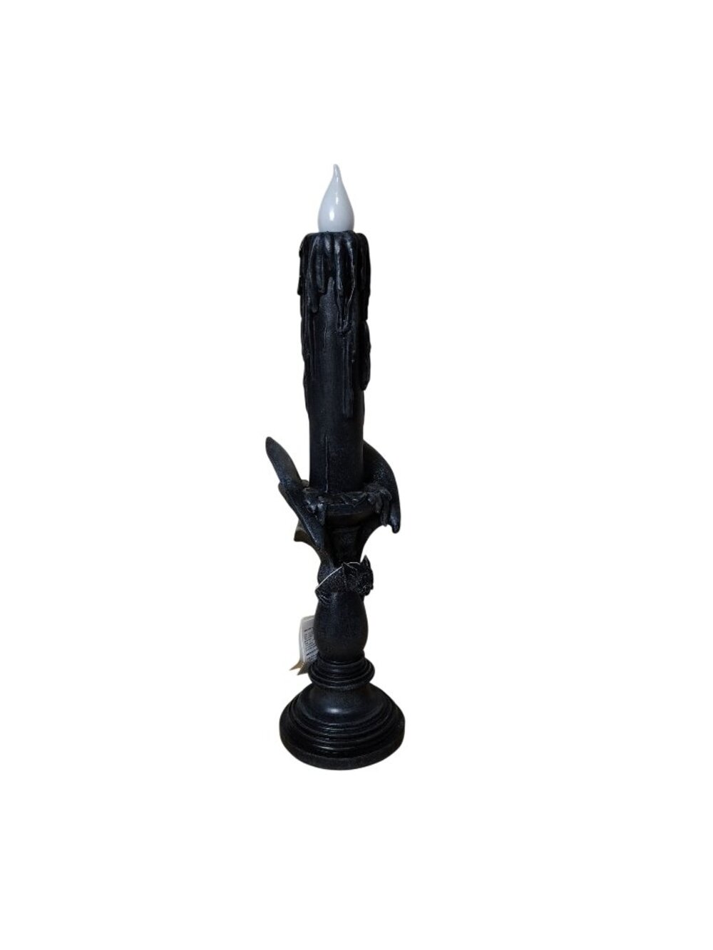 Spooky Village Candle With Bat Decor 17" Large Light Up Prop Goth Halloween New